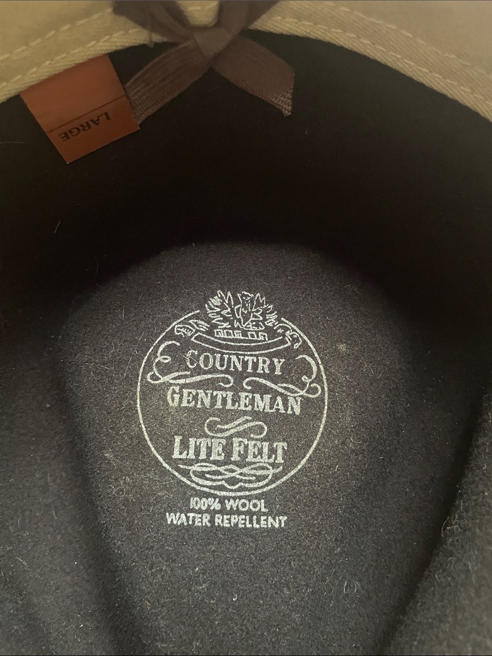 Country Gentleman Black Wool Felt Rancher Hat with Leather Trim Like New - Picture 5 of 6